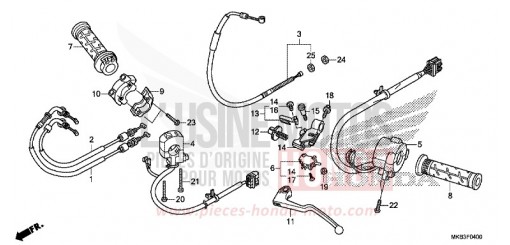 LEVIER DE GUIDON/COMMUTATEUR/CABLE CBR1000SAF de 2015